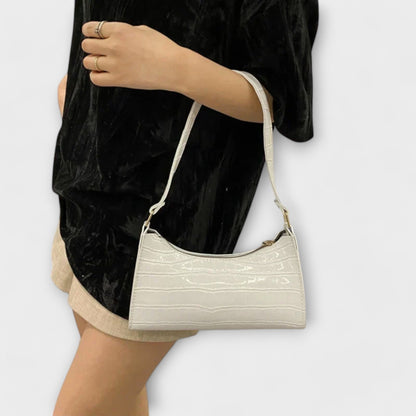 Aurellia. - Borsa in Pelle Lucida Spaziosa ed Elegante per Uso Quotidiano