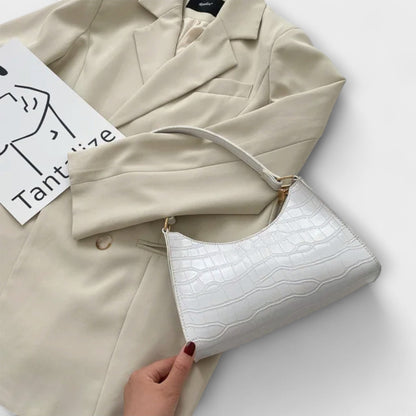Aurellia. - Borsa in Pelle Lucida Spaziosa ed Elegante per Uso Quotidiano