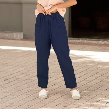 Pantaloni Casual con Vita Elastico