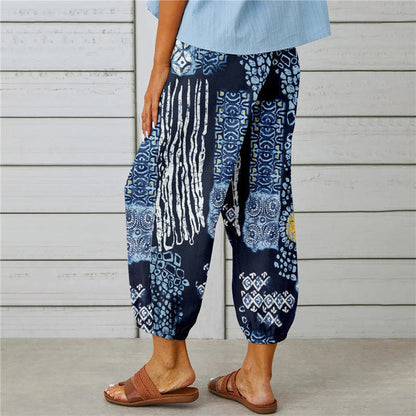 【Cotone e Lino】Pantaloni Stampati Vintage