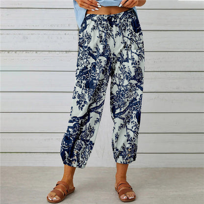 【Cotone e Lino】Pantaloni Stampati Vintage