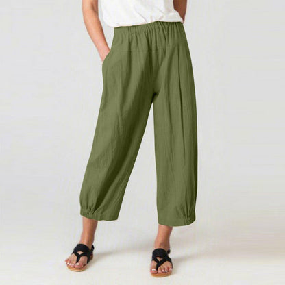 Pantaloni Harem a Vita Alta