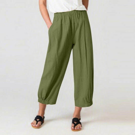 Pantaloni Harem a Vita Alta