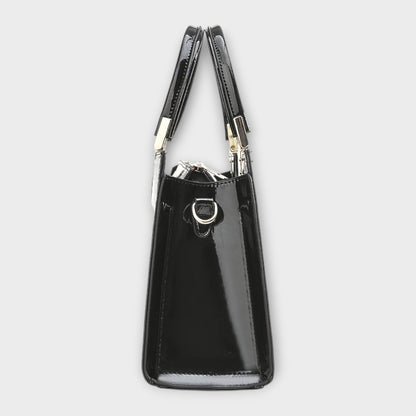Aurellia - Borsa in PU Lucido con Motivo Coccodrillo, Design Elegante e Spazioso per Ogni Occasione