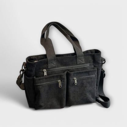 Borsa Aurellia - Materiale in corda leggero e resistente all'acqua, spaziosa con scomparto con zip, ideale per lavoro o viaggio