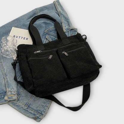 Borsa Aurellia - Materiale in corda leggero e resistente all'acqua, spaziosa con scomparto con zip, ideale per lavoro o viaggio