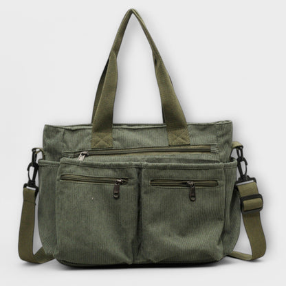 Borsa Aurellia - Materiale in corda leggero e resistente all'acqua, spaziosa con scomparto con zip, ideale per lavoro o viaggio